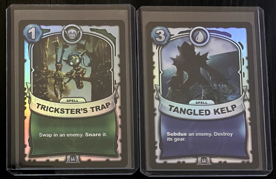 Trickster's Trap SILVER FOIL Battlecast Skylanders CCG Card