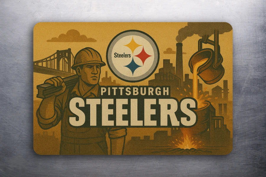 3x2 Sports Pittsburgh Steelers Steel City Fridge Refrigerator Car Magnet NFL