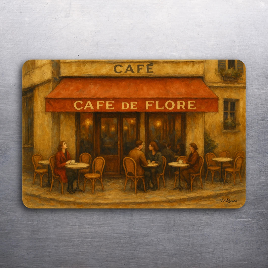 3x2 Old World Vintage Style French Cafe Art Fridge Refrigerator Magnet (D.Romeo)