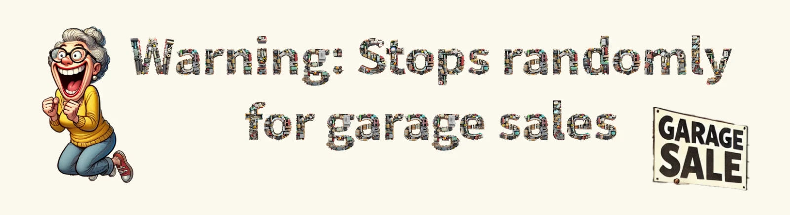 (D.Romeo) 3x11 3 x 11 VINYL GARAGE SALES AUTO AUTOMOBILE FUNNY BUMPER STICKER