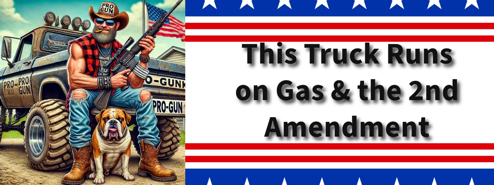 3x8 VINYL PRO GUN AUTO POLITICAL FUNNY BUMPER STICKER