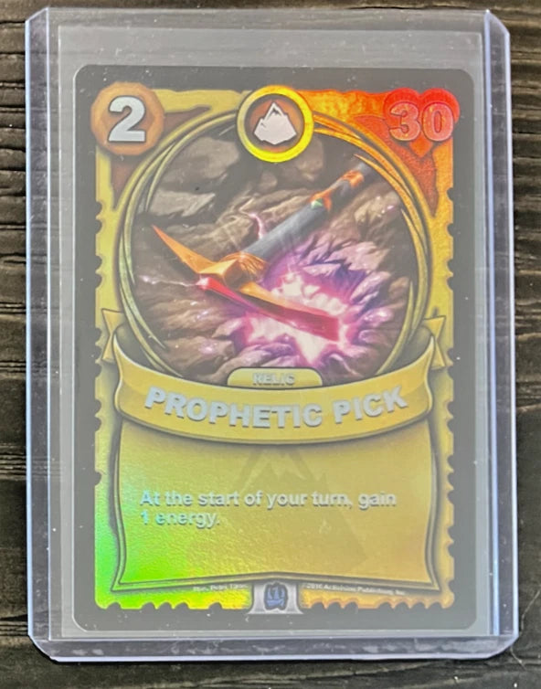 Prophetic Pick GOLD FOIL Battlecast Skylanders CCG Card (Rare - Blue)