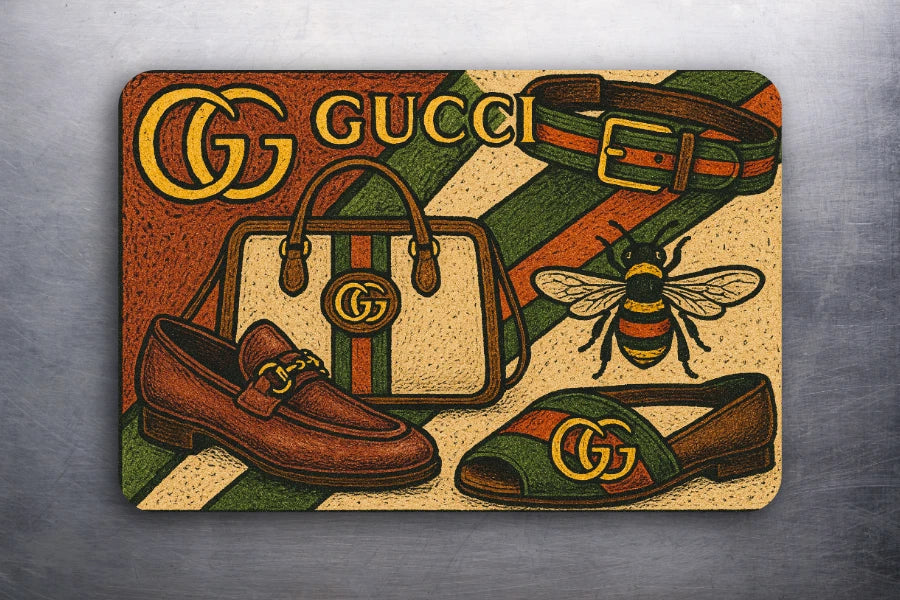 3 x 2 Gucci Firenze Iconic Items Collection FASHION Fridge Refrigerator Magnet