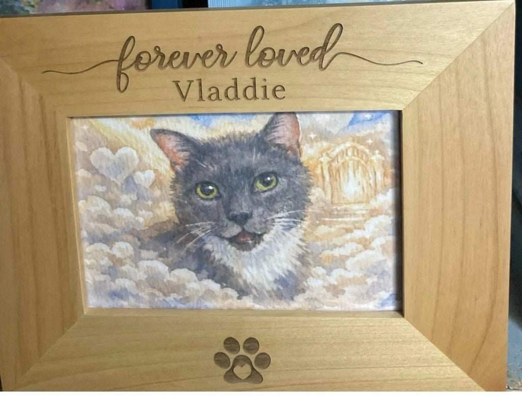 Custom Watercolor Painting from Photo: Personalized Portrait Pet Cat Animal Art