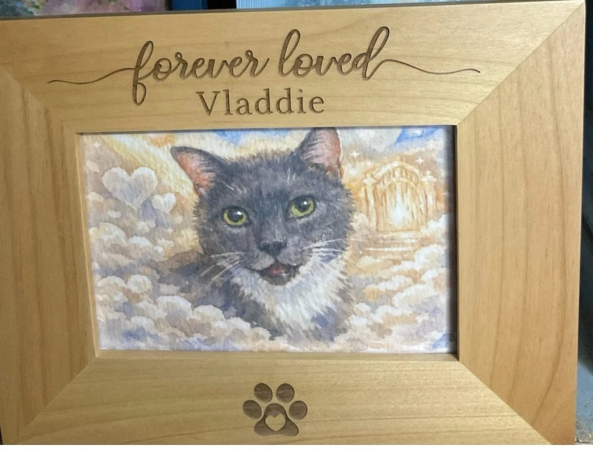 Custom Watercolor Painting from Photo: Personalized Portrait Pet Cat Animal Art