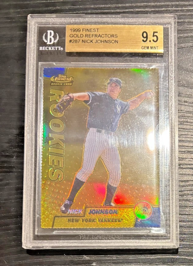 BGS 9.5 Nick Johnson 1999 Finest Gold Refractors #'d/100