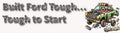 3x11 3 x 11 VINYL BUILT FORD TOUGH AUTO AUTOMOBILE FUNNY BUMPER STICKER