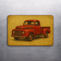 3x2 Style 1948–1950 Ford F-1 Pickup Art Fridge Magnet (Customizable Message)