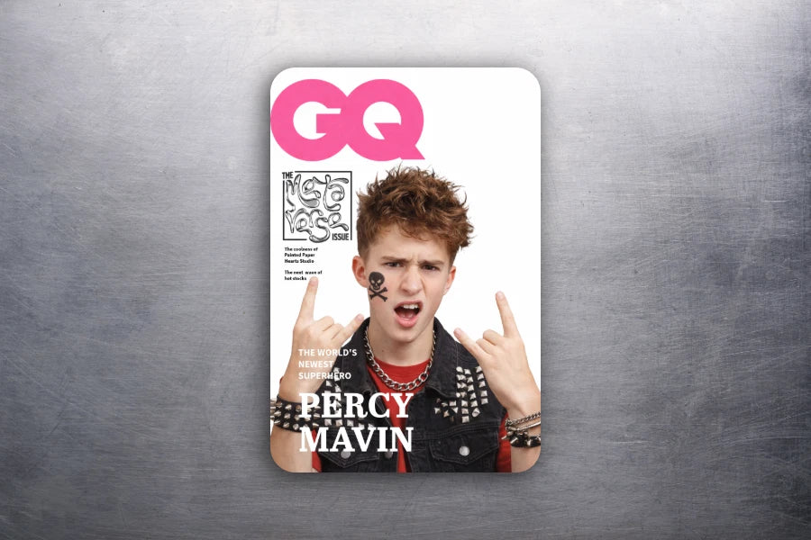 CUSTOM IMAGE 3.6x2.6 GQ Magazine Cover Fridge Refrigerator Magnet (Pic + Slogan)