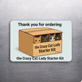 3x 2 Crazy Cat Lady Starter Kit FUNNY Art Fridge Refrigerator Magnet D.Romeo