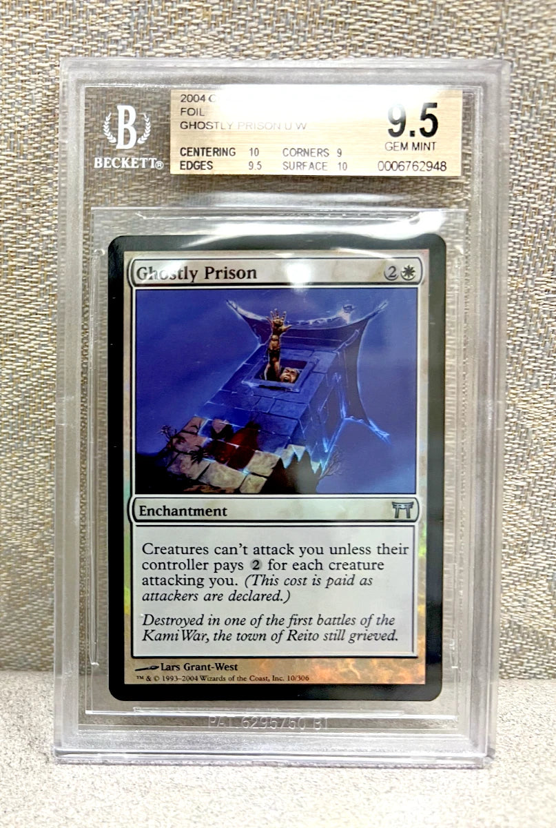 1/1 BGS 9.5 2004 Champions of Kamigawa FOIL Ghostly Prison (w/2 10 sub grades)