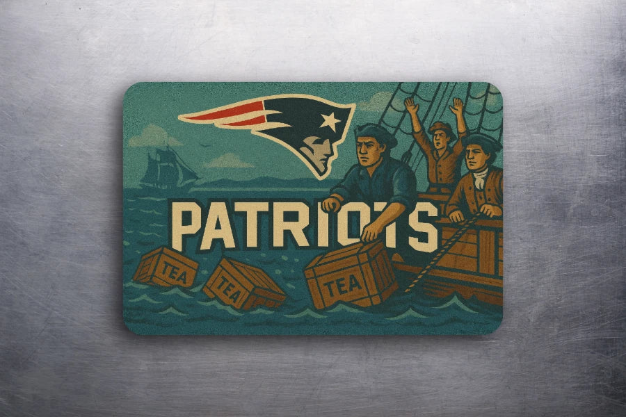 3x2 New England Patriots Boston Tea Party Fridge Refrigerator Car Magnet NFL