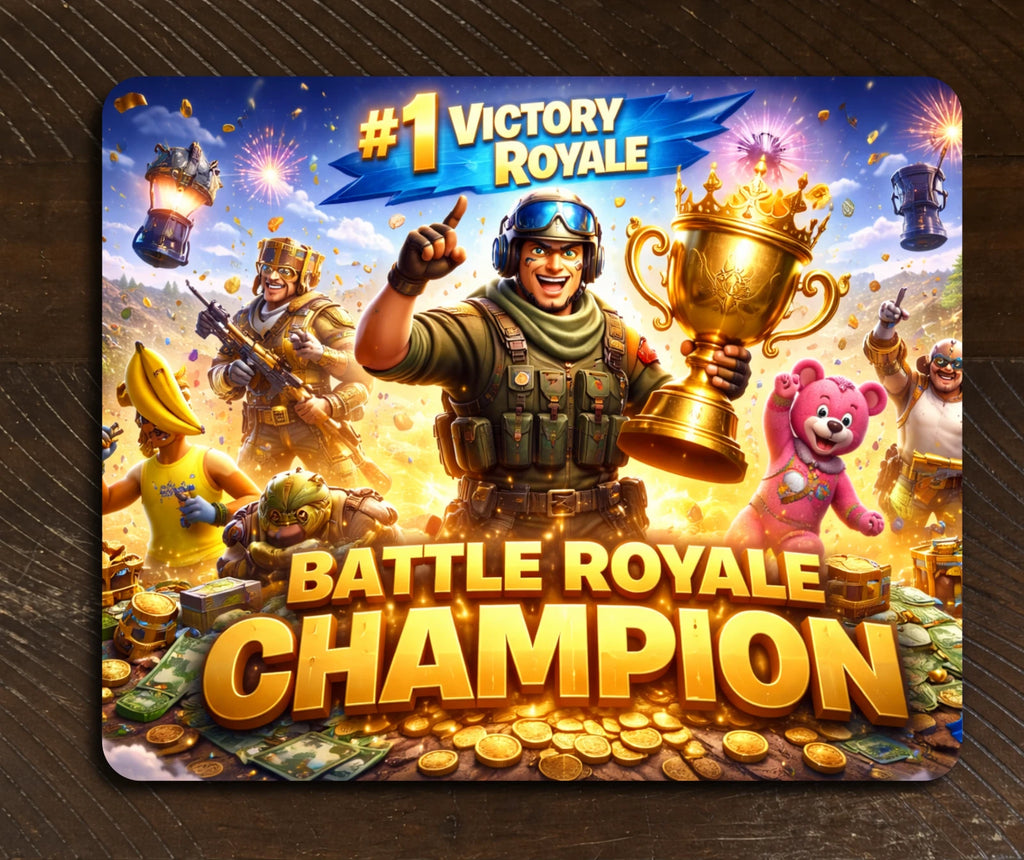 Fortnite Victory Battle Royale #1 DESK ART Gaming Office Mouse Pad 9.4"x7.9"