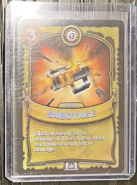 Sabotage GOLD FOIL Battlecast Skylanders CCG Card