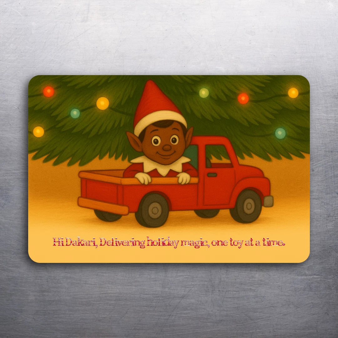 2x3 Elf of the Shelf Art Fridge Refrigerator Magnet (Customizable Message)