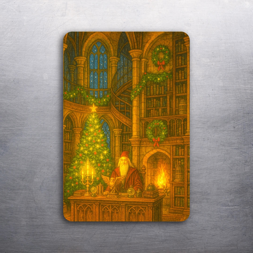 3x 2 Harry Potter Dumbledore's Office Christmas Fridge Refrigerator Magnet
